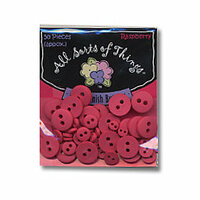 Lasting Impressions - Mixed Mini Buttons - Matte Finish - Raspberry, CLEARANCE