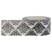 Little B - Decorative Paper Tape - Black and White Damask - 25mm