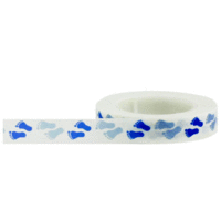 Little B - Decorative Paper Tape - Blue Baby Footprints - 10mm