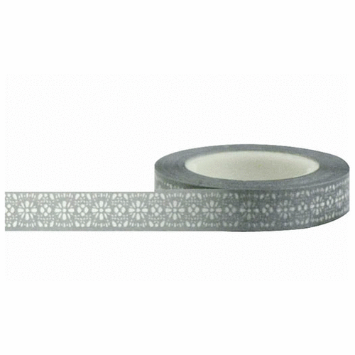 Little B - Decorative Paper Tape - Silver Lace - 10mm