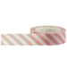 Little B - Decorative Paper Tape - Light Pink Diagonal Stripes - 15mm