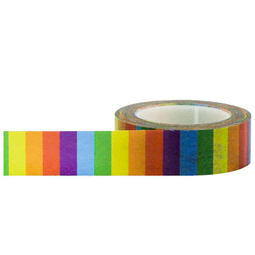Little B - Decorative Paper Tape - Rainbow - 15mm