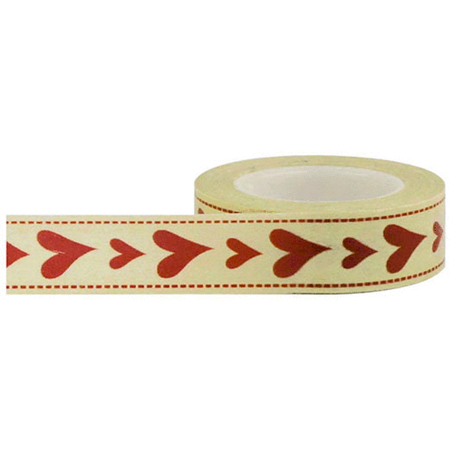 Little B - Decorative Paper Tape - Antique Heart - 15mm