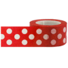 Little B - Decorative Paper Tape - Red with White Polka Dots - 25mm