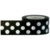 Little B - Decorative Paper Tape - Black with White Polka Dots - 25mm