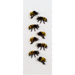 Little B - Decorative 3 Dimensional Stickers with Gem and Glitter Accents - Bumble Bees - Mini