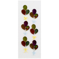 Little B - Decorative 3 Dimensional Stickers with Foil Accents - Party Balloons - Mini