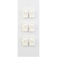 Little B - Decorative 3 Dimensional Stickers - Baby Shoes - Mini