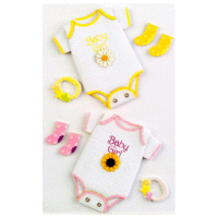 Little B - Decorative 3 Dimensional Stickers - Baby Girl Onesies - Medium