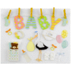 Little B - Decorative 3 Dimensional Stickers with Epoxy and Glitter Accents - Baby - Large