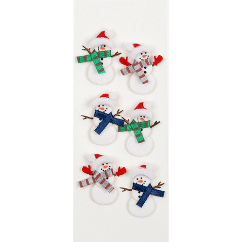 Little B - 3 Dimensional Stickers - Winter Snowmen - Mini