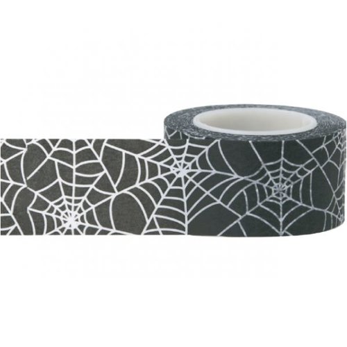Little B - Decorative Paper Tape - Halloween - Large Spiders Webs - 25mm
