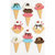 Little B - 3 Dimensional Stickers - Ice Cream Cones - Medium