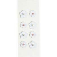 Little B - 3 Dimensional Stickers - Pearl Flowers - Mini