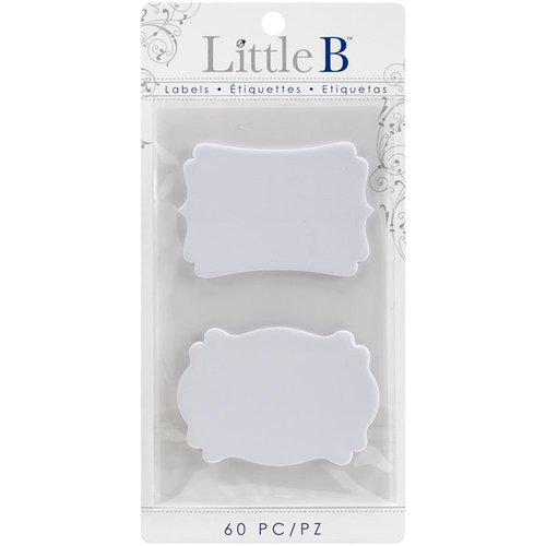 Little B - Decorative Self Adhesive Paper Labels - White Kraft