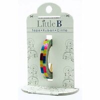 Little B - Decorative Paper Tape - Pink Foil Multi Color Stripes - 3mm