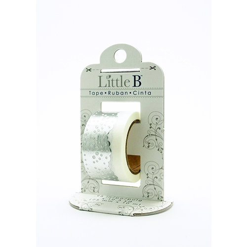 Little B - Decorative Paper Tape - Silver Foil Doily - 25mm