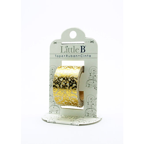 Little B - Decorative Paper Tape - Golden Foil Floral - 25mm