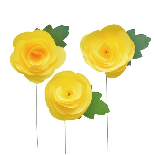 Little B - Paper Flower - Petal Strip Kits - Yellow Rose