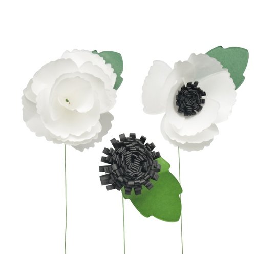 Little B - Paper Flower - Petal Strip Kits - White Anemone