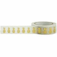 Little B - Decorative Paper Tape - Gold Foil Pineapple - 15mm