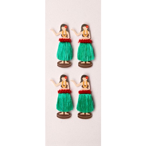 Little B - 3 Dimensional Stickers - Mini - Hula Girl