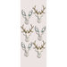 Little B - Christmas Collection - Decorative 3 Dimensional Stickers - White Stags with Glitter - Mini