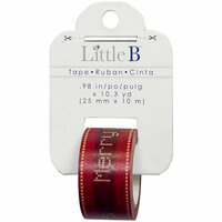 Little B - Christmas Collection - Decorative Paper Tape - Stitched Merry Christmas - 25mm