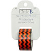Little B - Halloween Collection - Decorative Paper Tape - Orange Black Chevron Gold Foil - 25mm