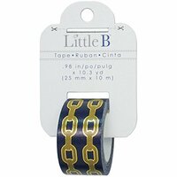 Little B - Decorative Paper Tape - Gold Foil 2 Chains - 25mm