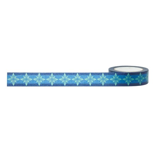 Little B - Decorative Paper Tape - Blue and Green Burst - 15mm