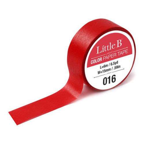 Little B - Color Paper Tape - Red - 15mm
