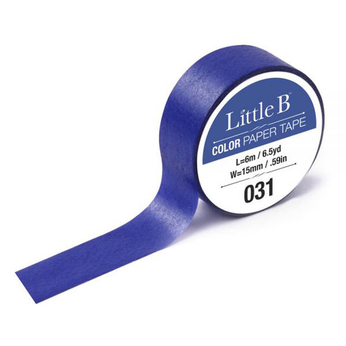Little B - Color Paper Tape - Mauve Blue Shade - 15mm