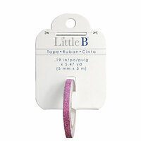 Little B - Decorative Paper Tape - Pink Glitter Solid - 5mm