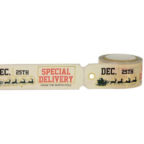 Little B - Christmas - Decorative Paper Tape - Gold Foil Christmas Tag Die Cut - 25mm