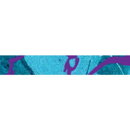 Little B - Decorative Paper Tape - Purple Foil and Teal Marble - 15mm