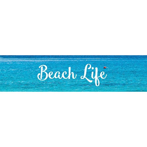 Little B - Decorative Paper Tape - Silver Foil Beach Life - 25mm