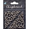 Little Birdie Crafts - Chipboard Pieces - Swirl Corners