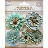 Little Birdie Crafts - Vintaj Collection - Donatella Flowers - Rustic Teal