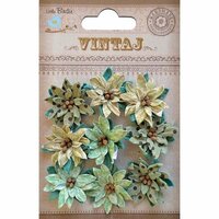 Little Birdie Crafts - Vintaj Collection - Star Flowers - Rustic Teal