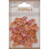 Little Birdie Crafts - Vintaj Collection - Jeweled Florettes - Micro - Rustic Blush
