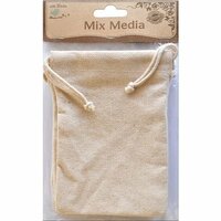 Little Birdie Crafts - Mix Media Collection - Canvas Thick Drawstring Bag