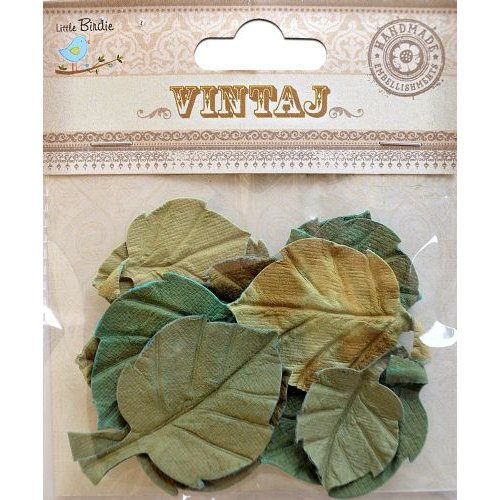 Little Birdie Crafts - Vintaj Collection - Fall Leaves - Rustic Teal