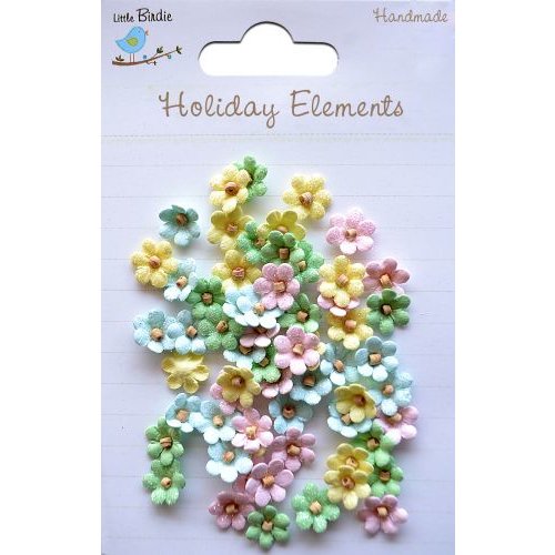 Little Birdie Crafts - Holiday Elements Collection - Spring - Beaded Paper Florettes - Micro