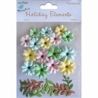 Little Birdie Crafts - Holiday Elements Collection - Spring - Petite Flowers with Leaves