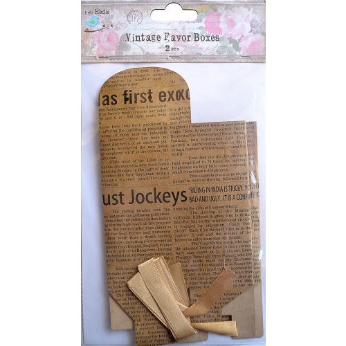 Little Birdie Crafts - Newsprint Collection - Gift Box - Triangle - Large