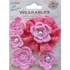 Little Birdie Crafts - Wearables Collection - Crochet Daisies - Carnation Pink