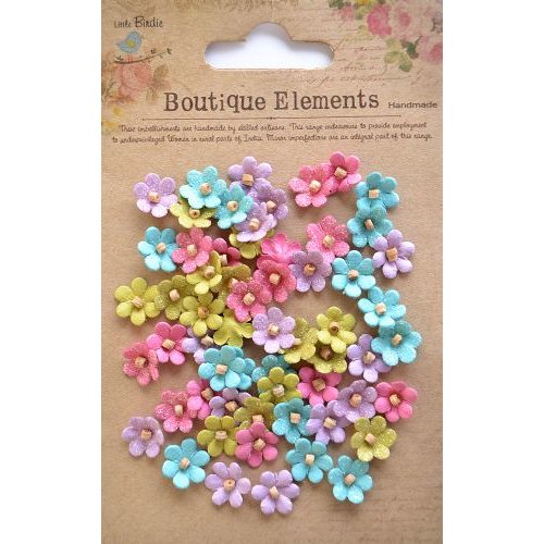 Little Birdie Crafts - Boutique Elements Collection - Beaded Petals - Micro - French Carnival