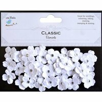 Little Birdie Crafts - Classic Elements Collection - Jeweled Petals - White