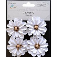Little Birdie Crafts - Classic Elements Collection - Mountain Daisies - White